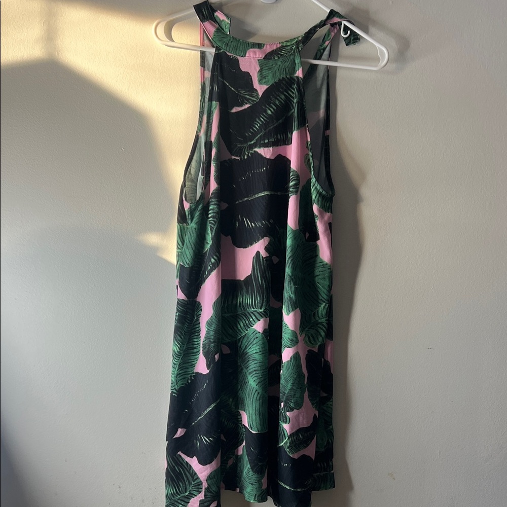 Tropical Leaf Print Dress